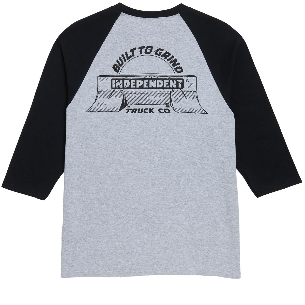 Independent Bar-rier 3/4 Sleeve T-Shirt - Sport Grey/Black – Daddies Board Shop