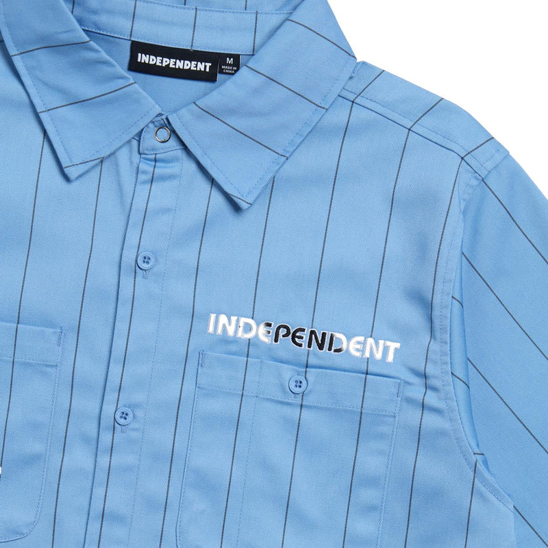 Independent Union Work Shirt - Work Blue w/Stripe