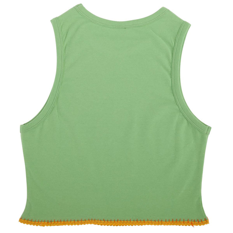 Santa Cruz Womens Ringed Arrangement Cropped Muscle Tank Top - Fern