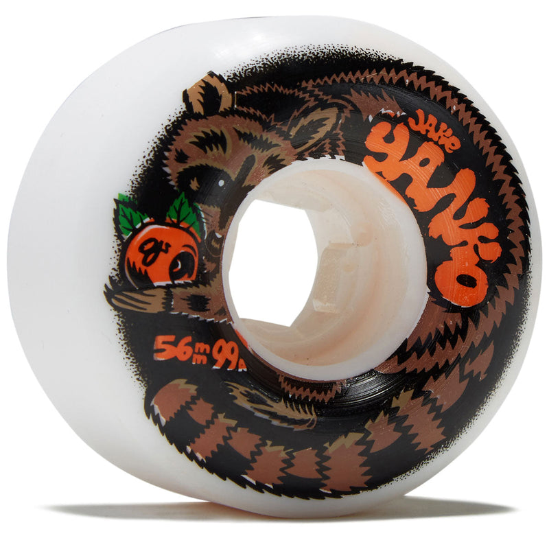 OJ Jake Yanko Night Panda Elite Chubbies 99a Skateboard Wheels - White - 56mm