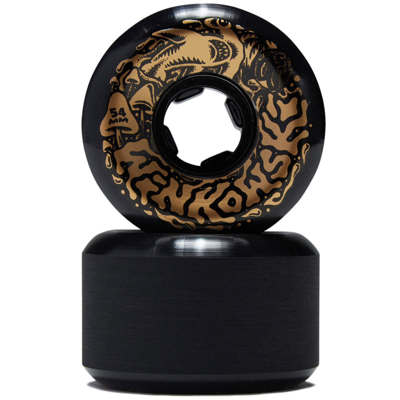 OJ Erick Winkowski Gold Dope Planet Elite Hardline 95a Skateboard Wheels - Black - 54mm