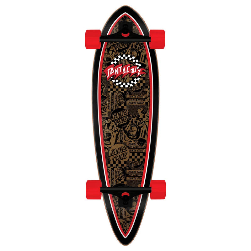 Santa Cruz Banner Check Route Pintail Cruzer Skateboard Complete - 9.20