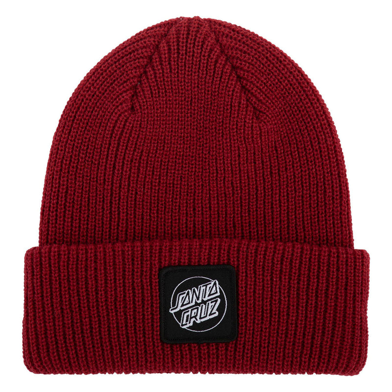 Santa Cruz Cruz Label Long Shoreman Beanie - Burgundy