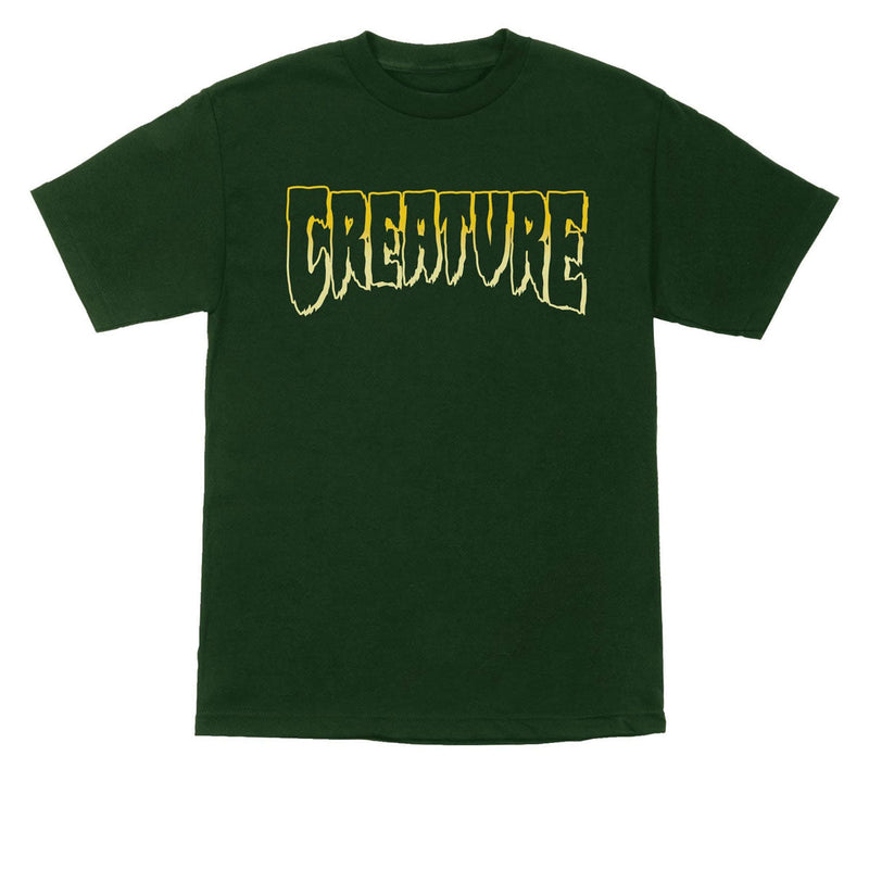 Creature Logo Outline T-Shirt - Forest/Yellow