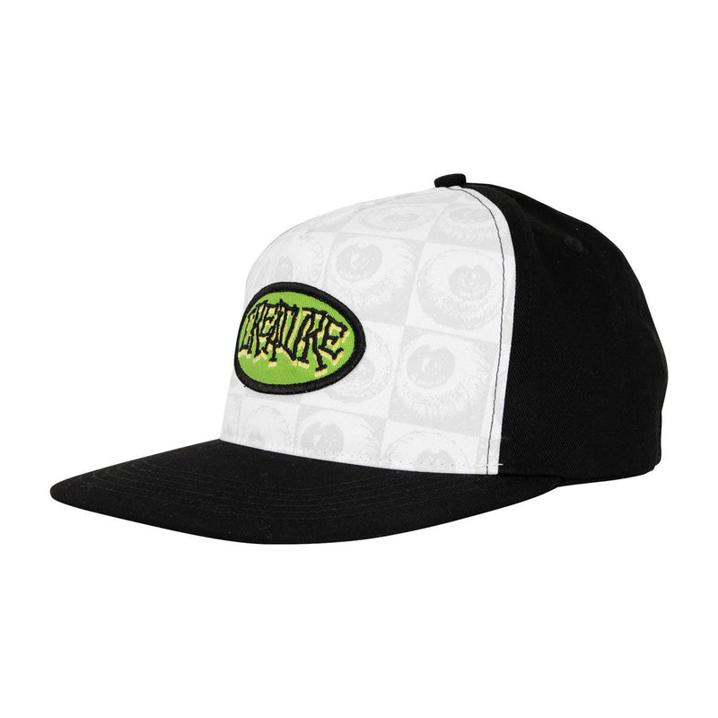 Creature Crash and Burn Snapback Hat - White/Black