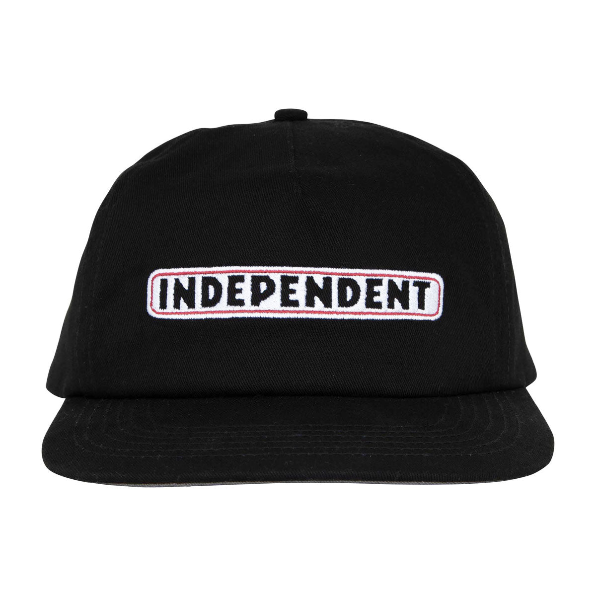 Independent Bar Logo Snapback Hat - Black image 3