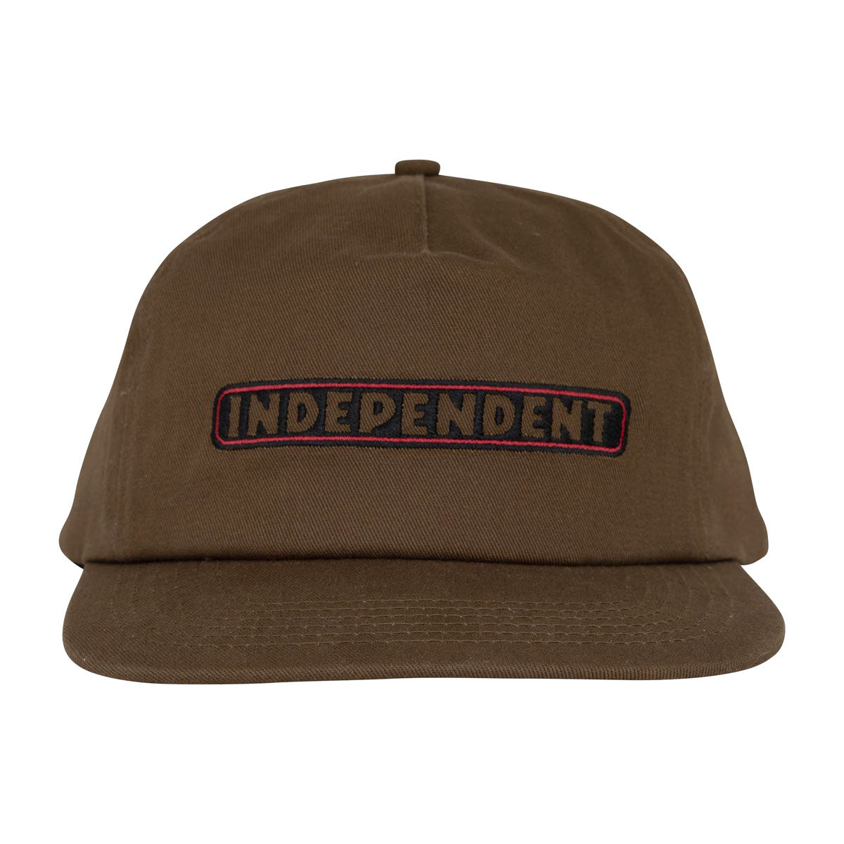 Independent Bar Logo Snapback Hat - Dark Chocolate image 3