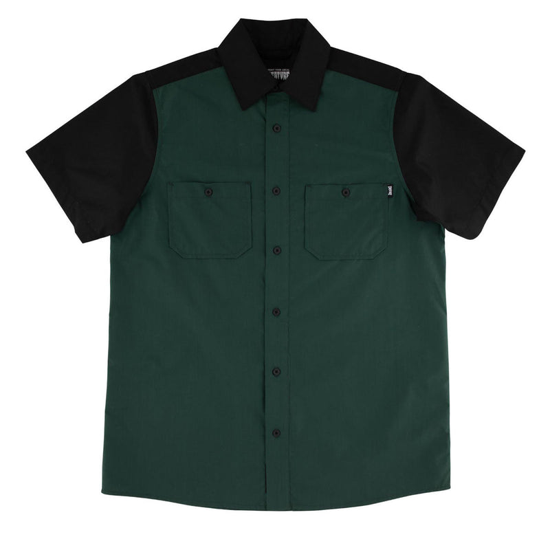 Creature Strikefast Mechanic Top Shirt - Black/Dark Green