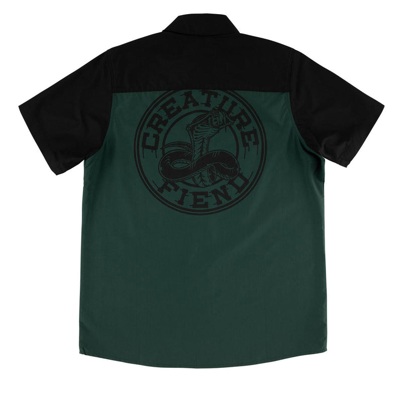 Creature Strikefast Mechanic Top Shirt - Black/Dark Green