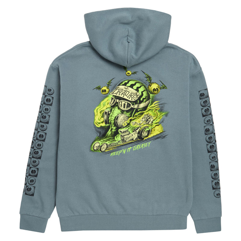 Creature Crash and Burn Hoodie - Blue Magic