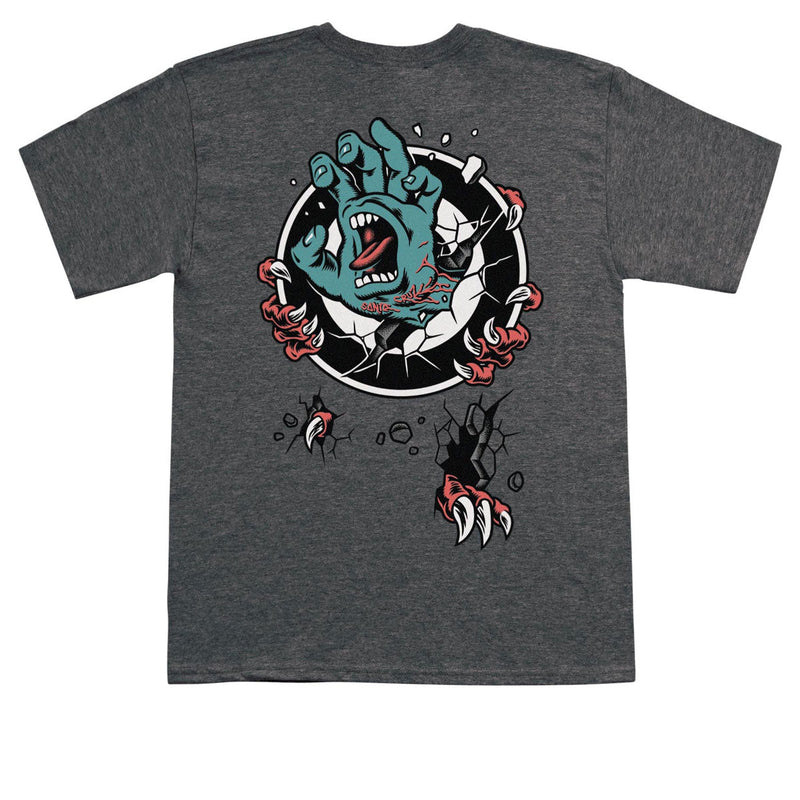 Santa Cruz Roskopp Screaming Target T-Shirt - Dark Heather