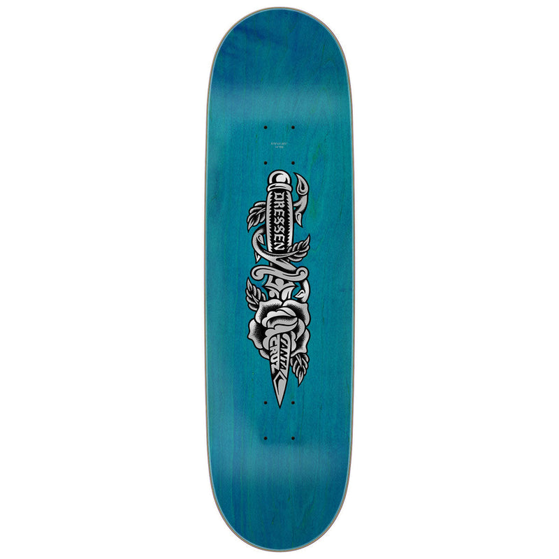 Santa Cruz Dressen Rose Dagger Skateboard Deck - White - 8.70