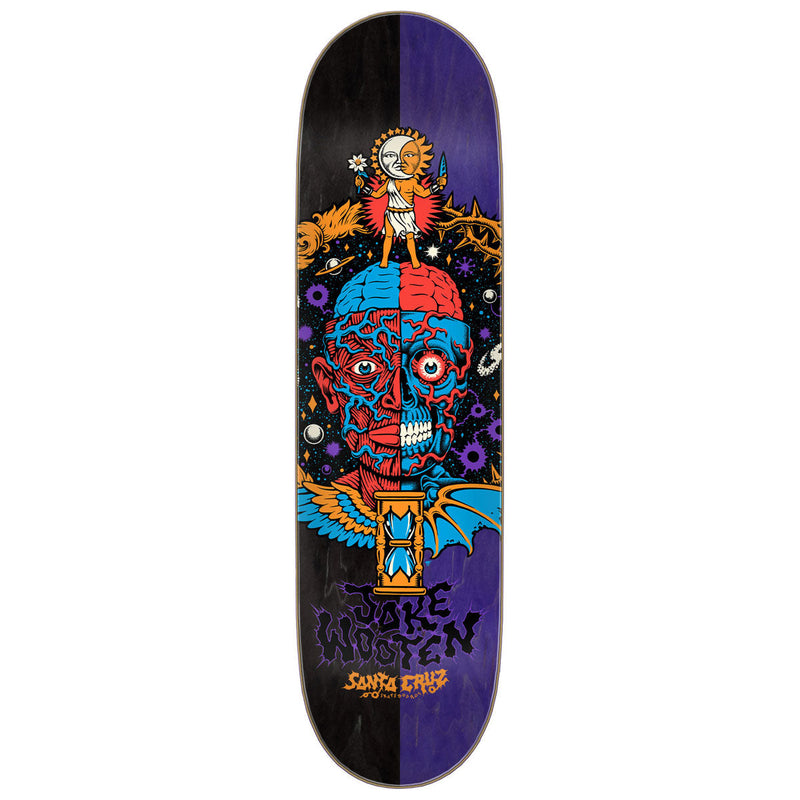 Santa Cruz Wooten Crest VX Skateboard Deck - Black/Purple - 8.50