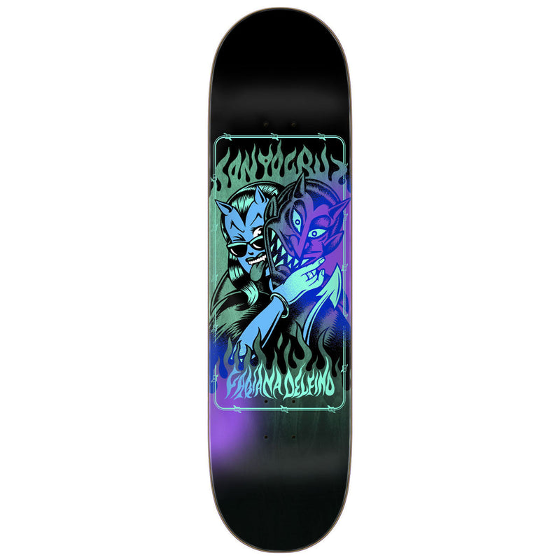 Santa Cruz Delfino Devil Mask Skateboard Deck - 8.25