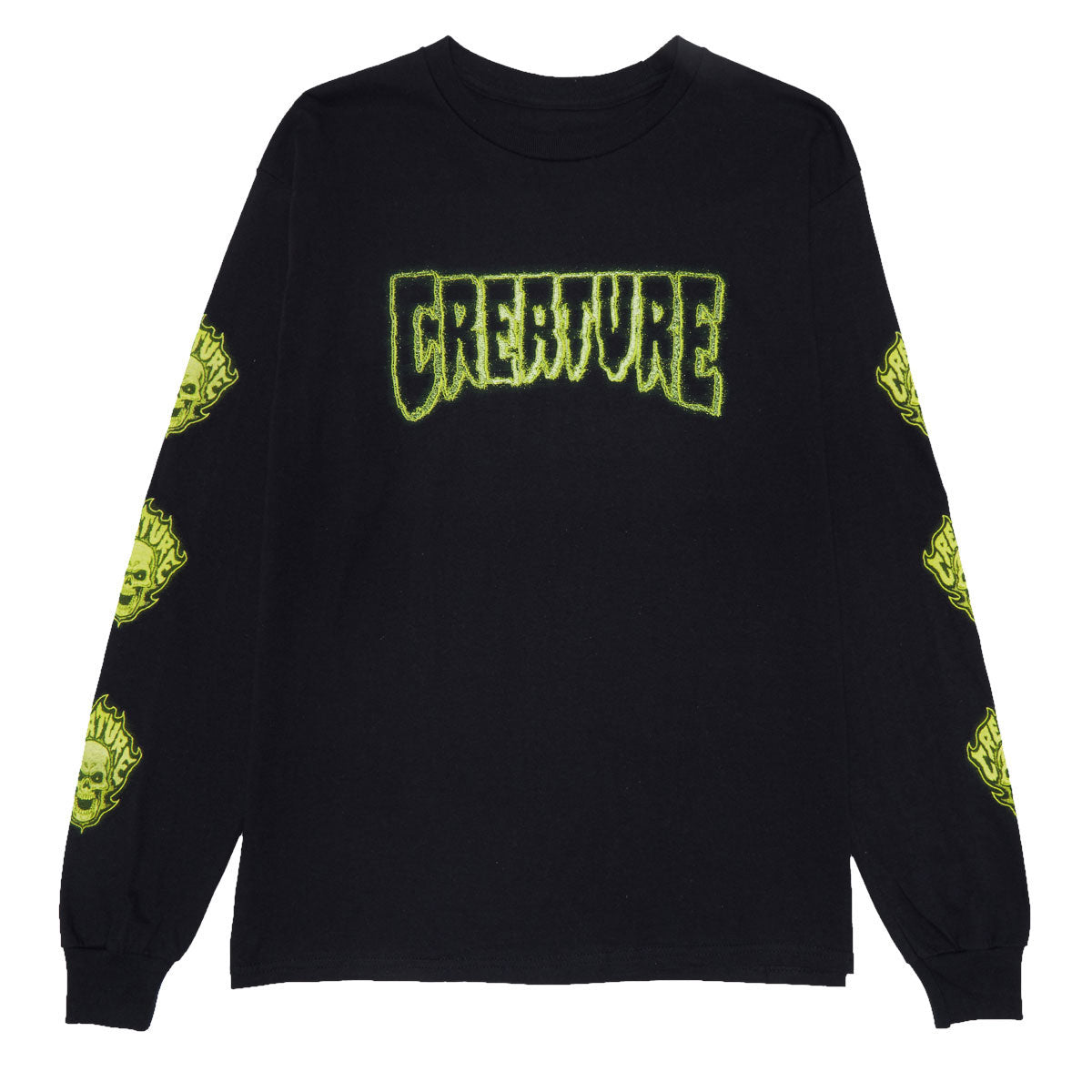 Creature Bonehead Glitch Long Sleeve T-Shirt - Black image 1