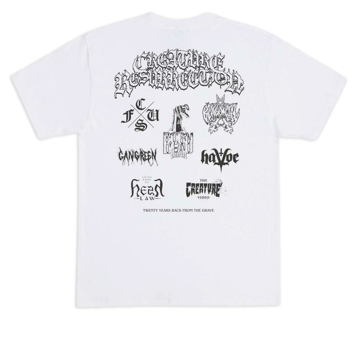 Creature Resurrection XX T-Shirt - White image 1
