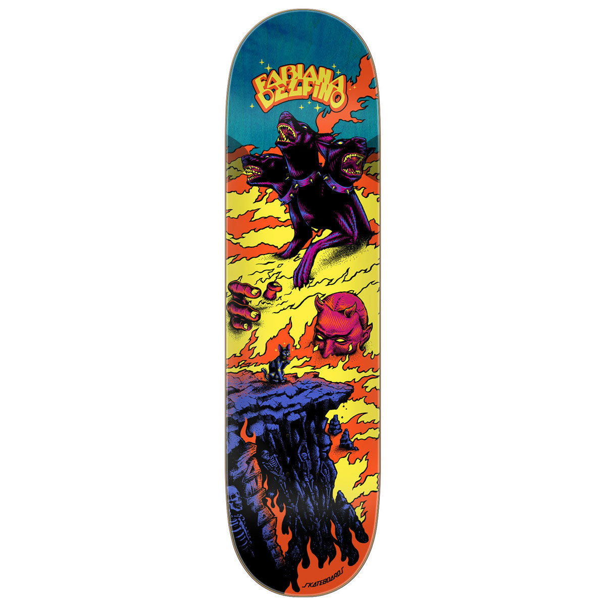 Santa Cruz Delfino Inferno Pro Skateboard Deck - 8.25