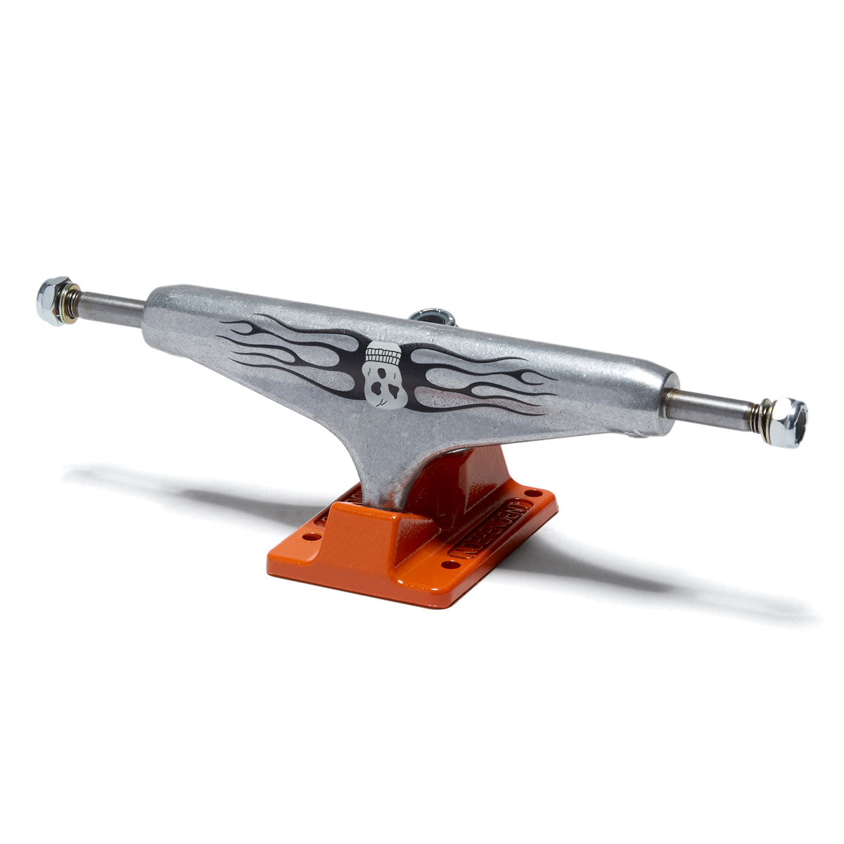 Independent Stage 11 Elijah Berle Skull Pro Skateboard Trucks - Silver/Orange - 149mm image 1