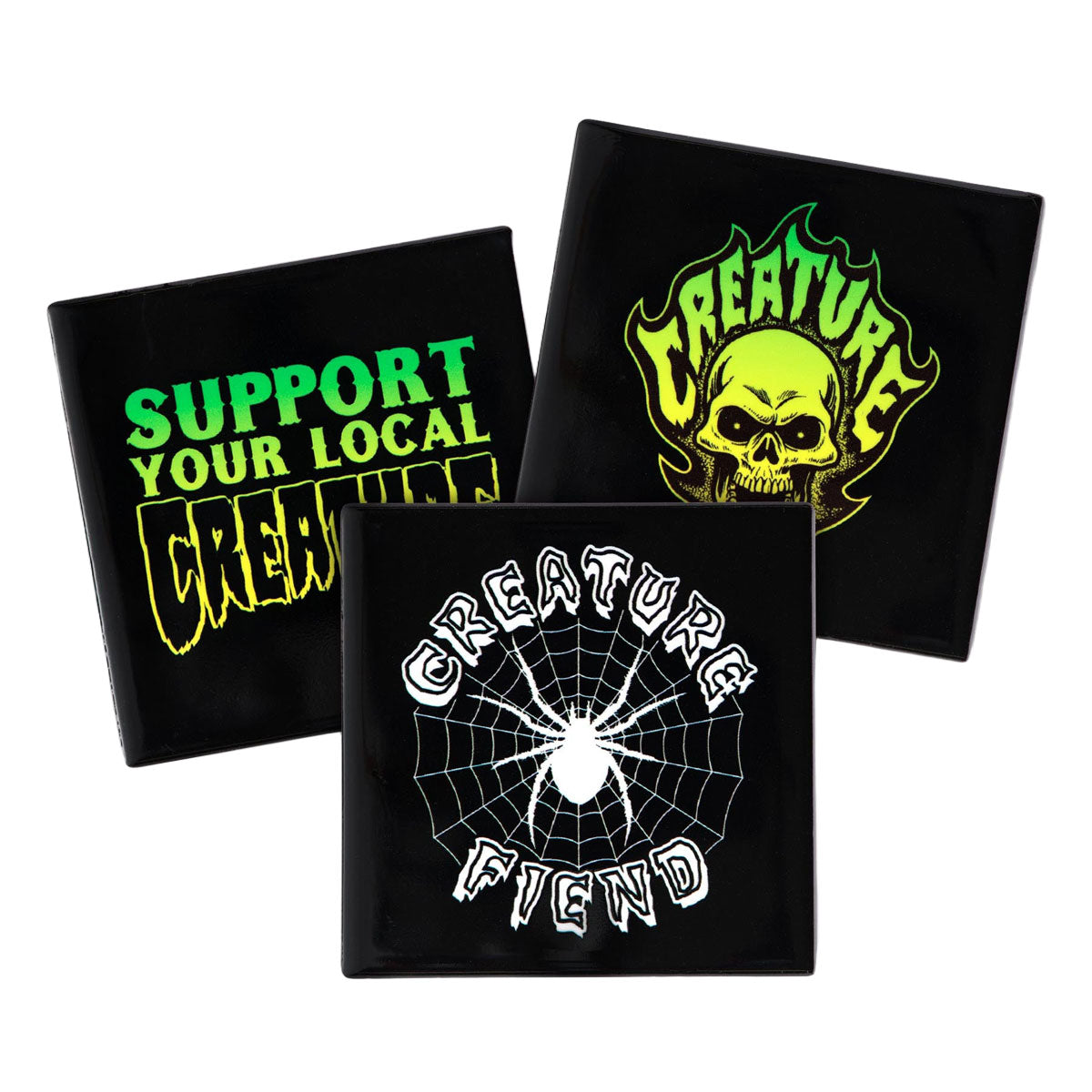 Creature Pool Tile Coaster Set - Black image 1