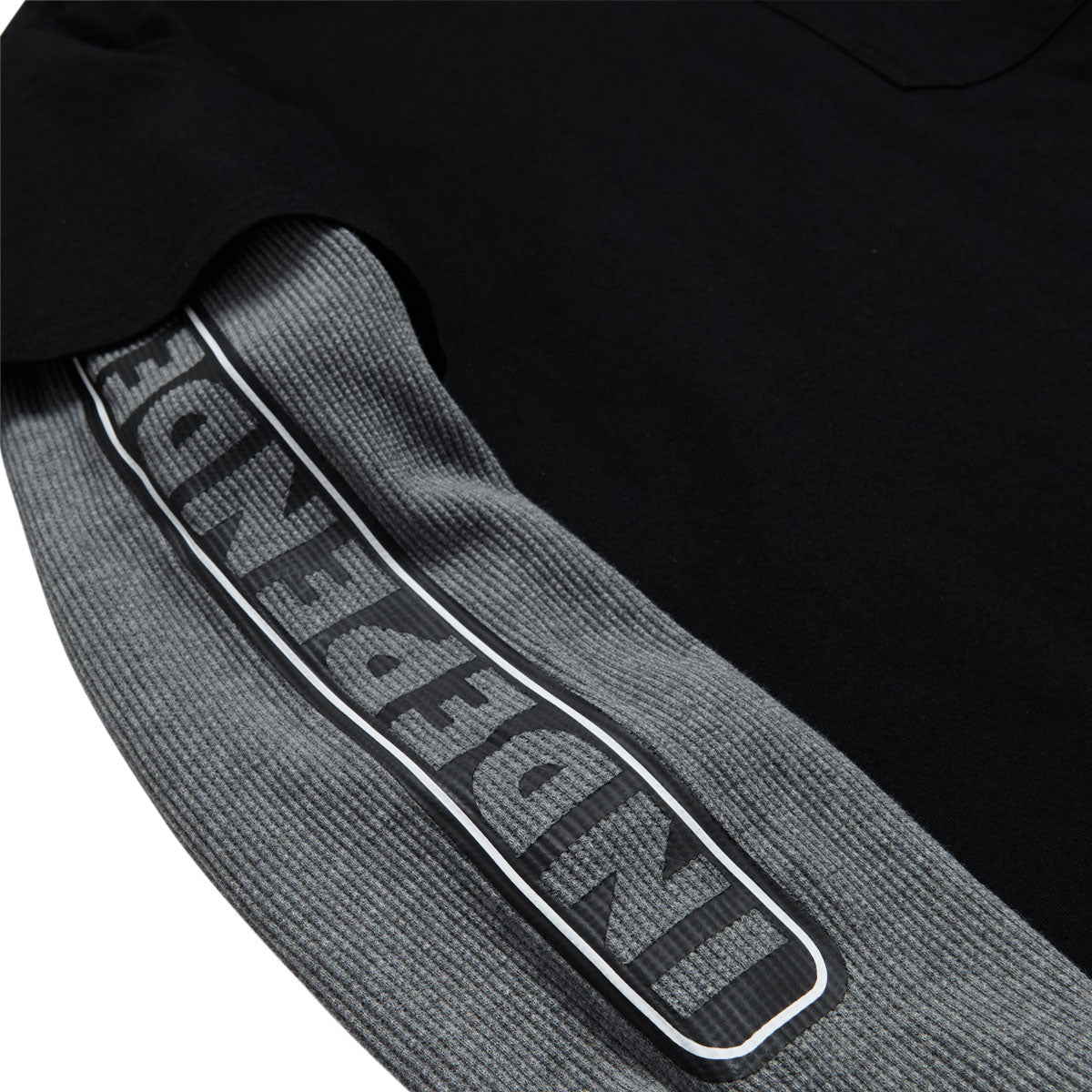 Independent Bar Logo Thermal 2Fer Long Sleeve Shirt - Black/Heather image 3