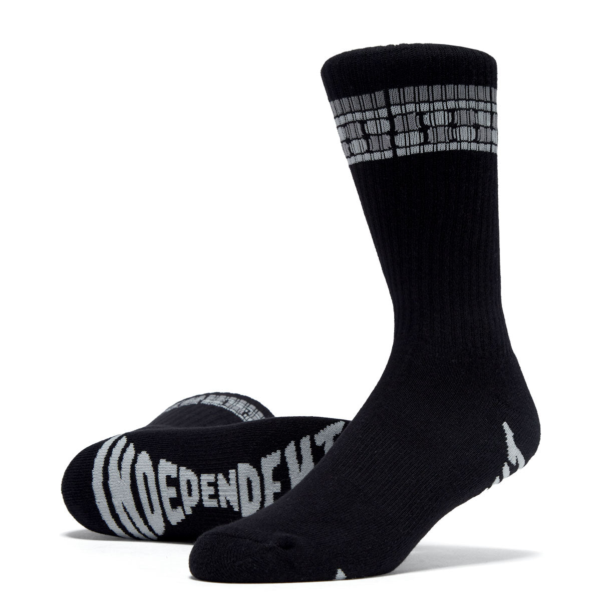 Independent Tile Span Crew Socks - Black image 2