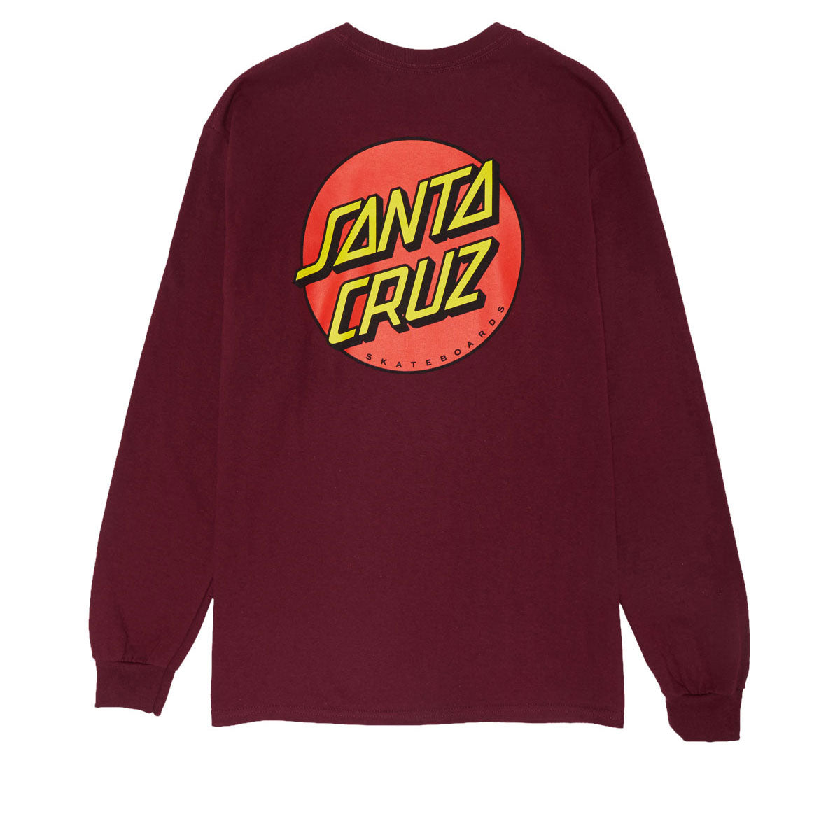 Santa Cruz Classic Dot Long Sleeve T-Shirt - Maroon image 2