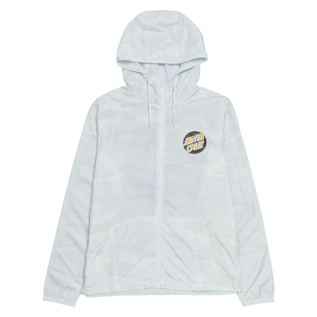Santa Cruz Cruz Windbreaker Jacket - White Camo/Gold image 1
