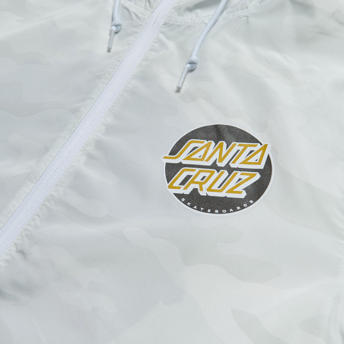Santa Cruz Cruz Windbreaker Jacket - White Camo/Gold image 2