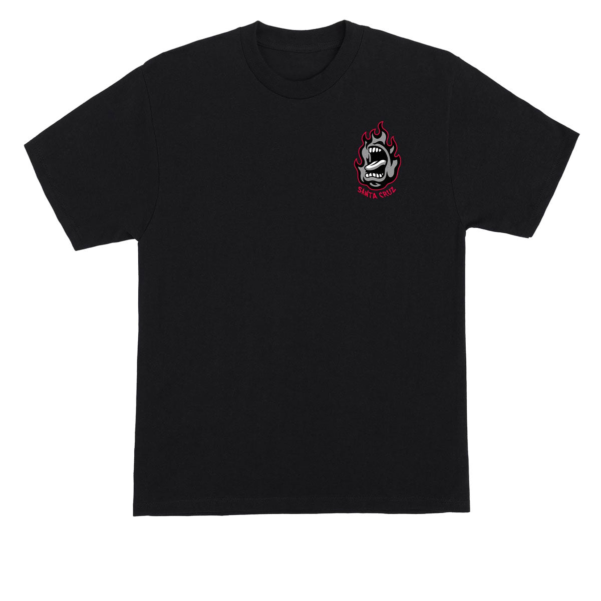 Santa Cruz Screaming Fire Oval T-Shirt - Black image 2
