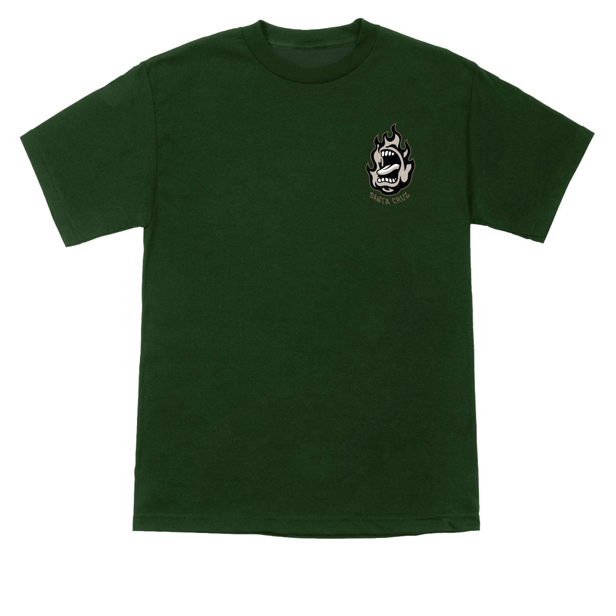 Santa Cruz Screaming Fire Oval T-Shirt - Forest image 2
