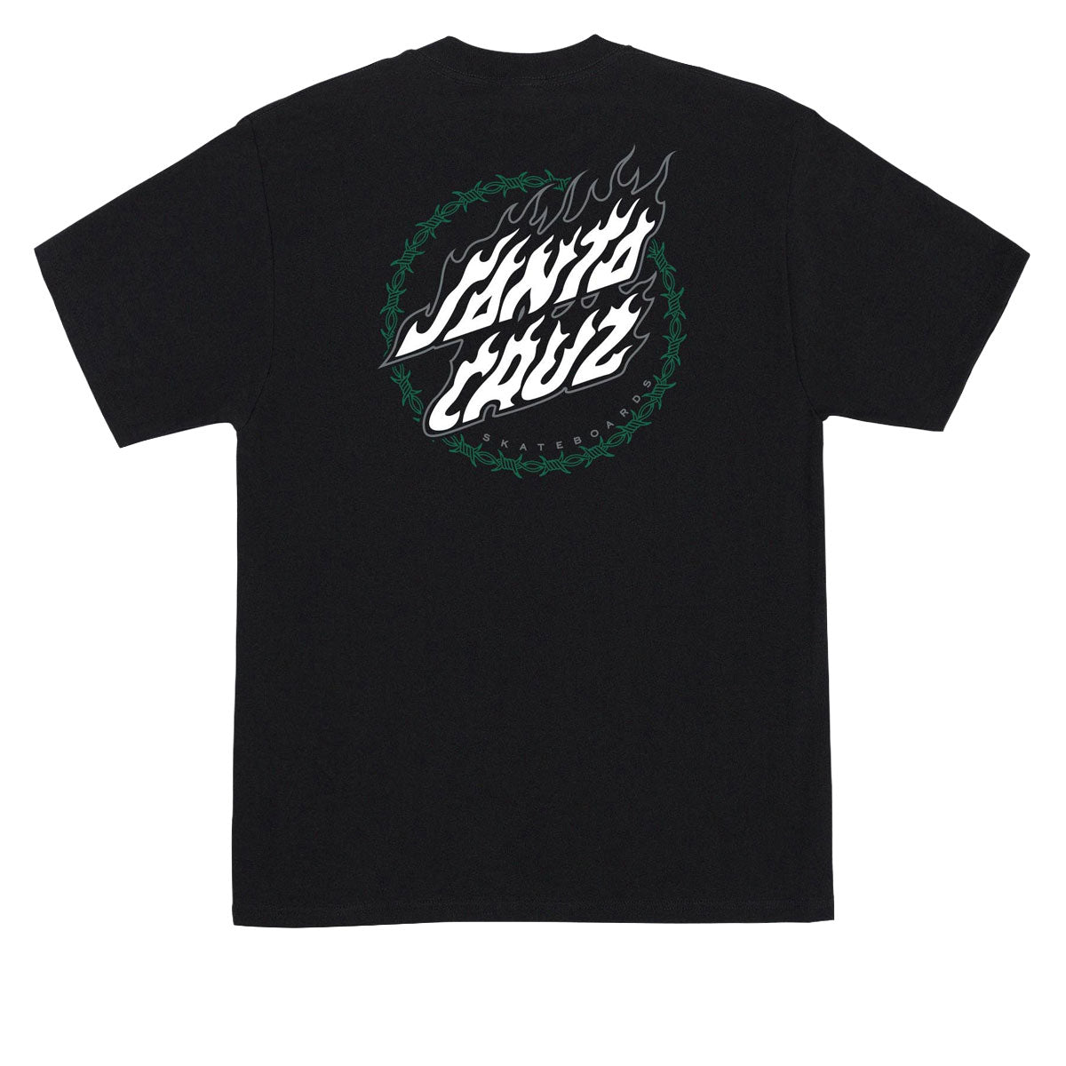 Santa Cruz Wired Flame Dot Crackle T-Shirt - Black image 2