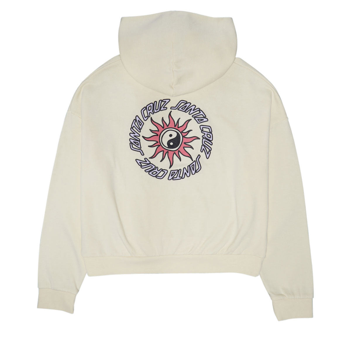 Santa Cruz Womens Sol Spiral Center Cropped Hoodie - Bone image 2
