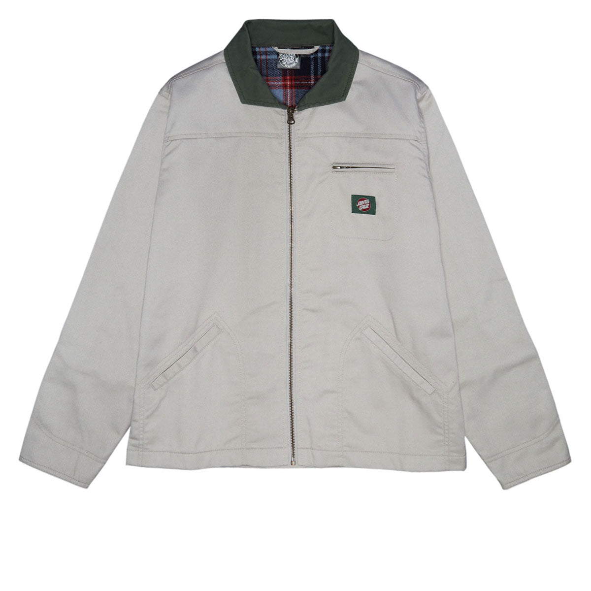 Santa Cruz Womens Twill Maverick Chore Coat Jacket - Bone image 1