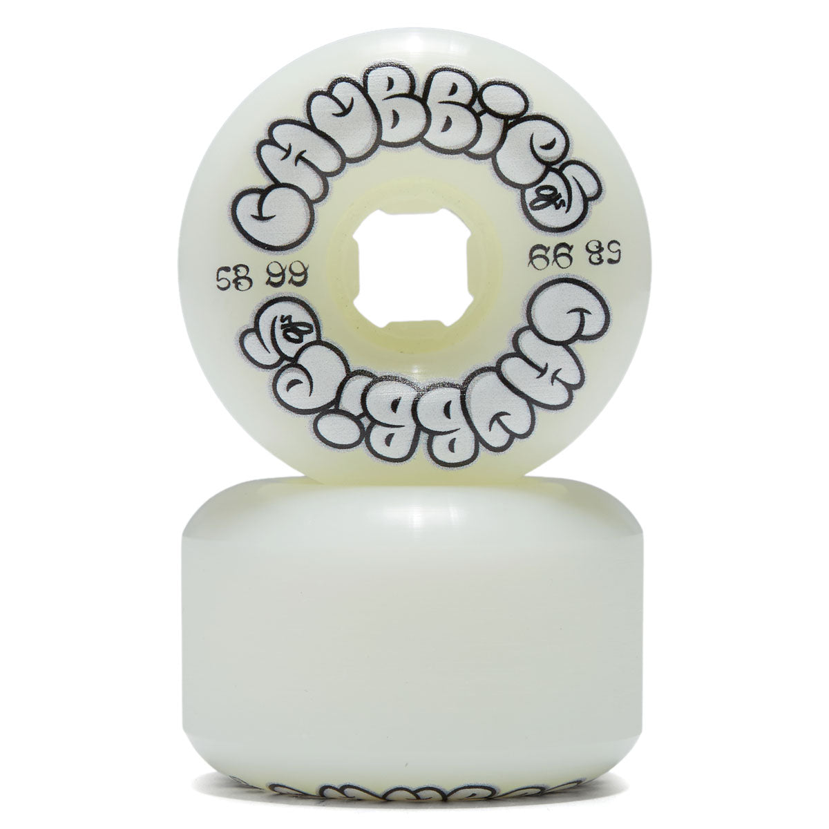OJ Throw Ups Chubbies 99a Skateboard Wheels - White - 58mm image 2