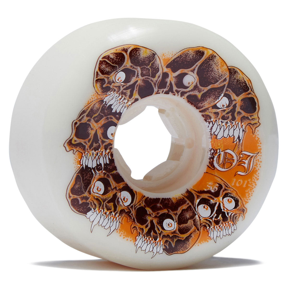 OJ Grey Matter Juice Original Hardline 101a Skateboard Wheels - White - 56mm image 1
