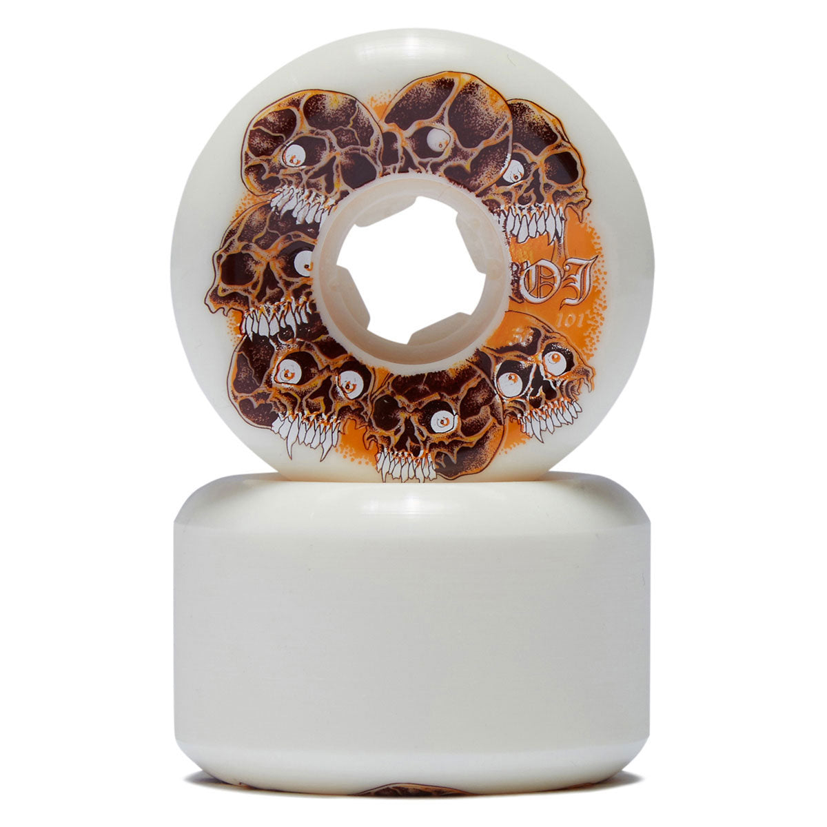 OJ Grey Matter Juice Original Hardline 101a Skateboard Wheels - White - 56mm image 2