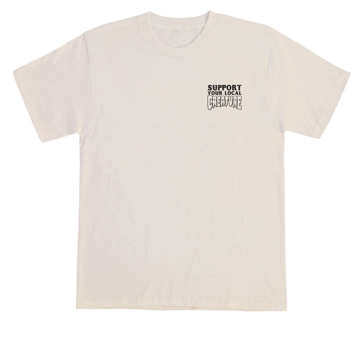 Creature Bonehead Flame Wash T-Shirt - Natural image 2