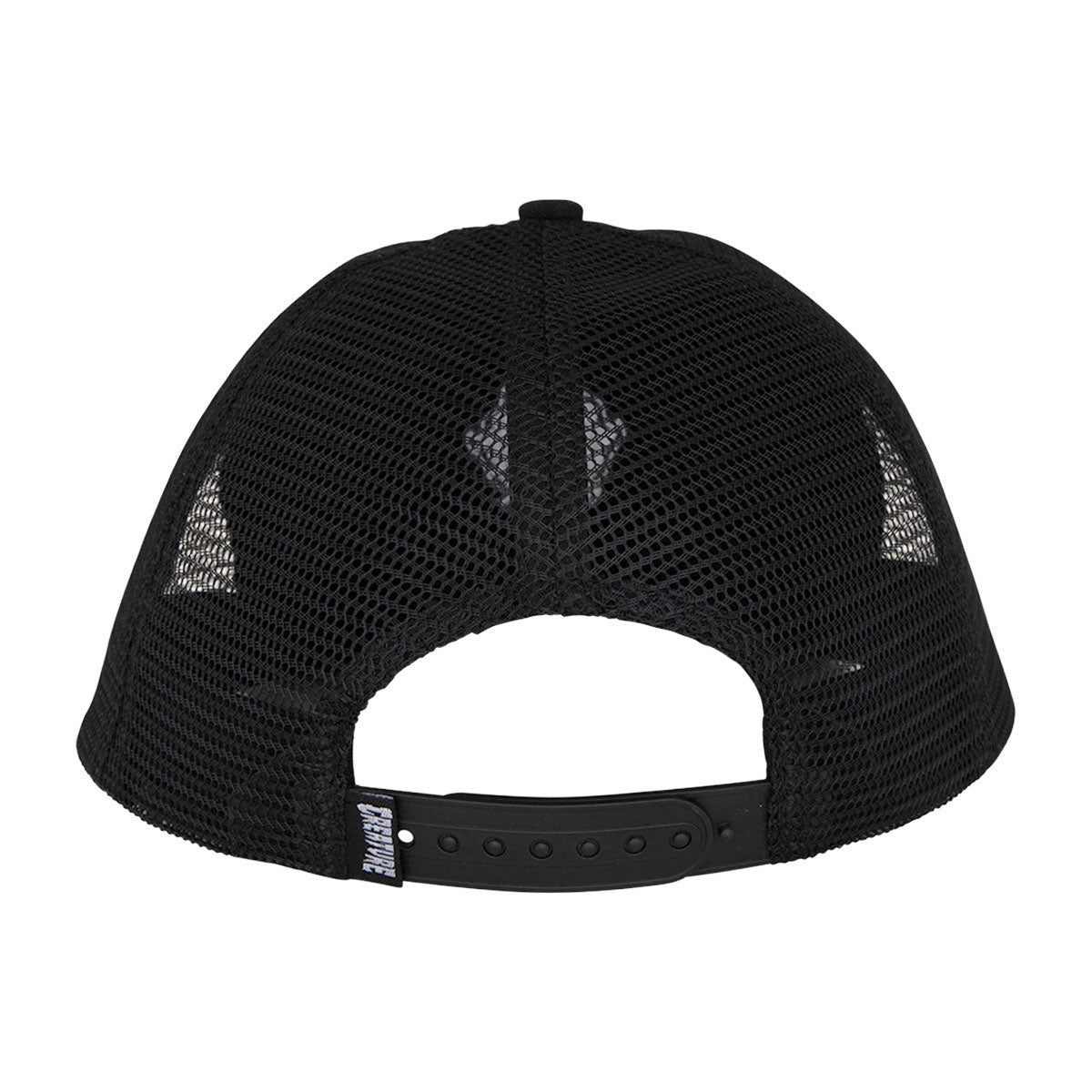 Creature Bonehead Flame Wash Mesh Trucker Hat - Greasy Black image 2