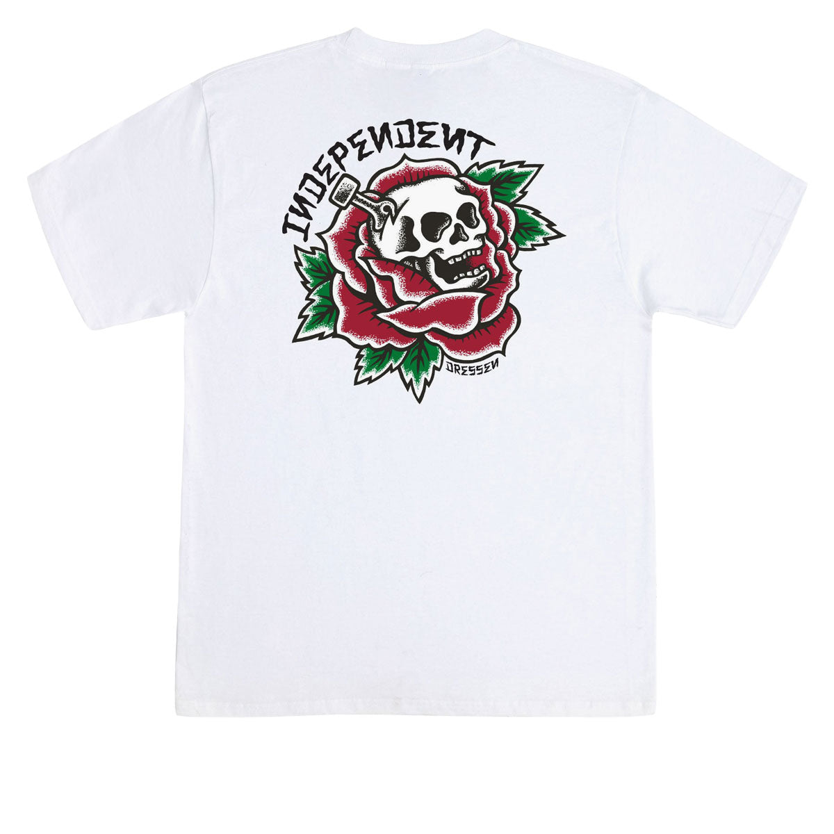 Independent Dressen Skull Rose T-Shirt - White image 1