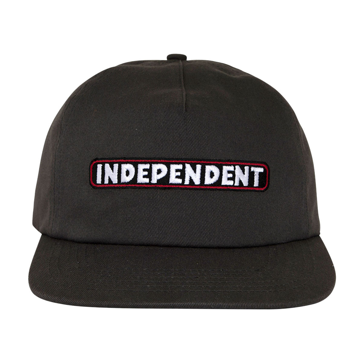 Independent Bar Logo Snapback Hat - Charcoal image 2