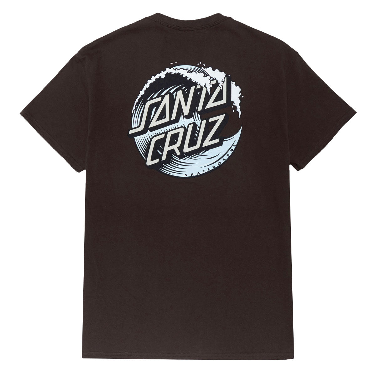 Santa Cruz Wave Dot T-Shirt - Dark Chocolate/Light Blue image 1
