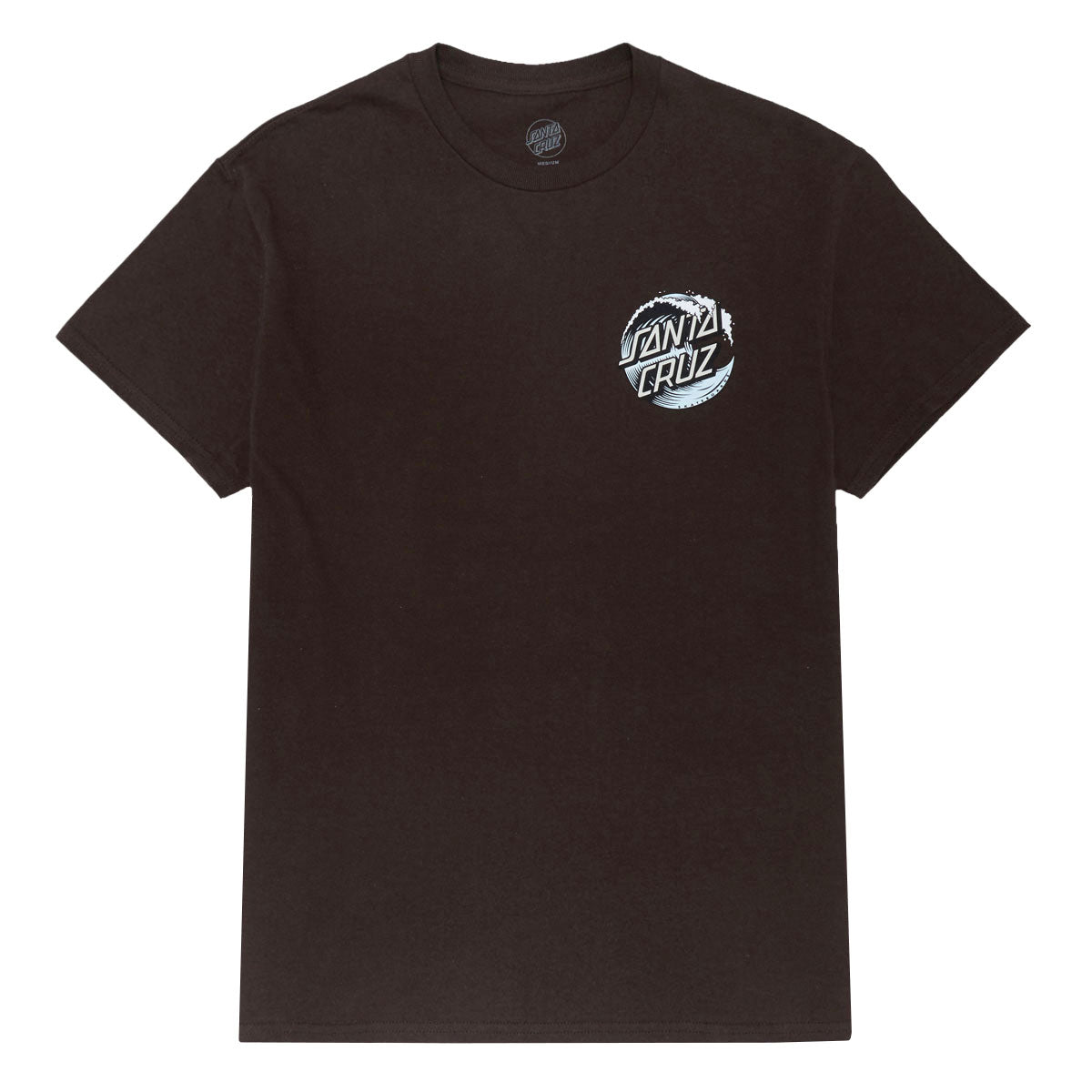 Santa Cruz Wave Dot T-Shirt - Dark Chocolate/Light Blue image 2