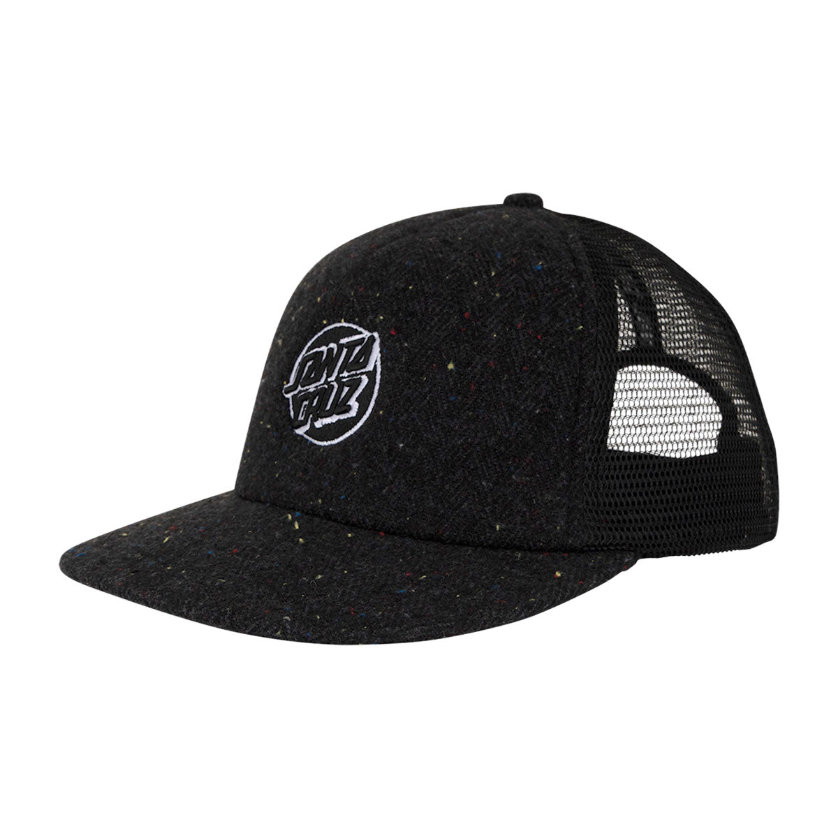 Santa Cruz Cruz Embroidered Trucker Hat - Black Speckle image 1