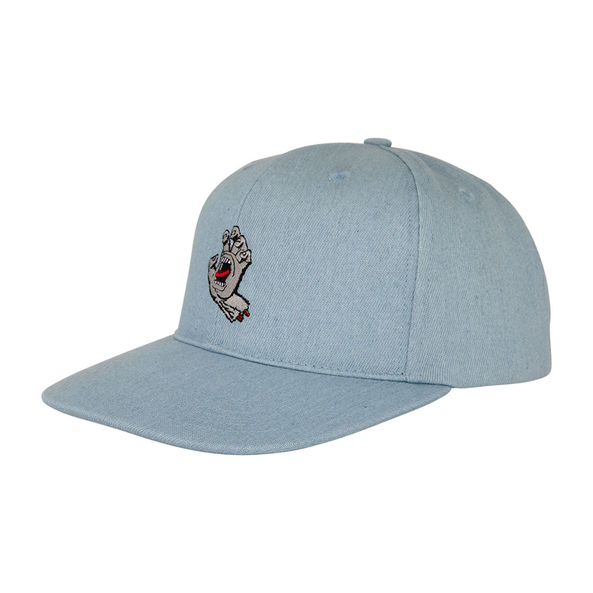 Santa Cruz Screaming Hand Snapback Hat - Light Denim image 1
