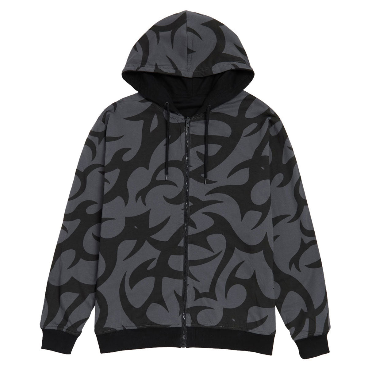 Santa Cruz Dressen Tribal Arch Reversible Hooded Jacket - Black image 2