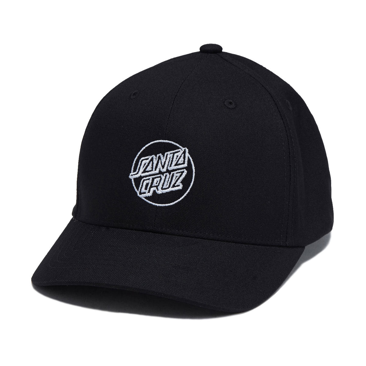 Santa Cruz Opus Dot Snapback Hat - Black/White image 1