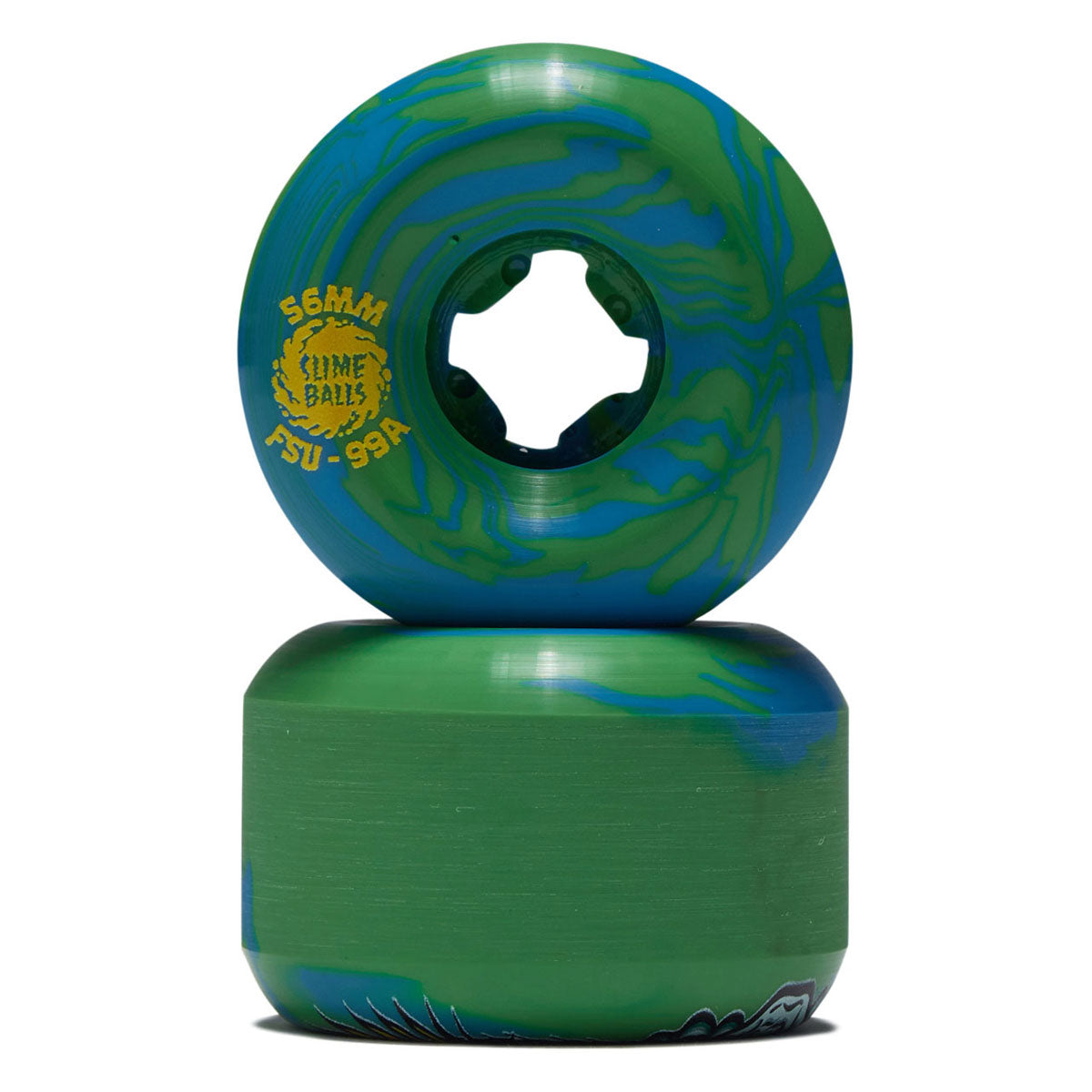 Slime Balls Greyson Fletcher Guest Vomit Mini 99a Skateboard Wheels - Green/Blue Swirl - 56mm image 1