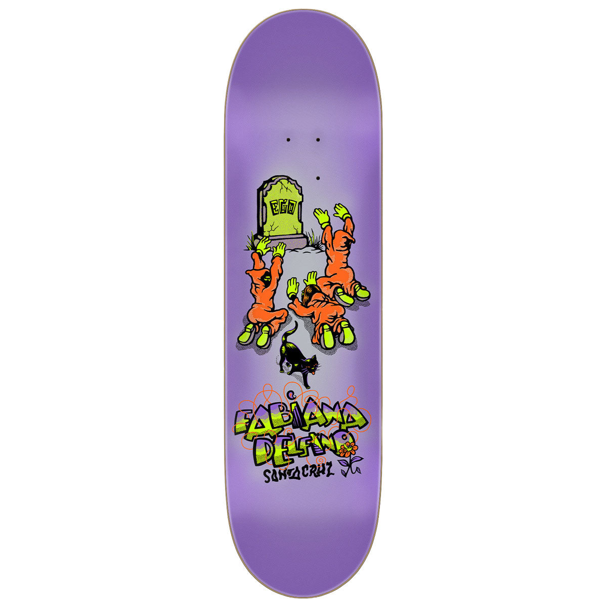 Santa Cruz Delfino Ego FeelBase Pro Skateboard Deck - 8.25