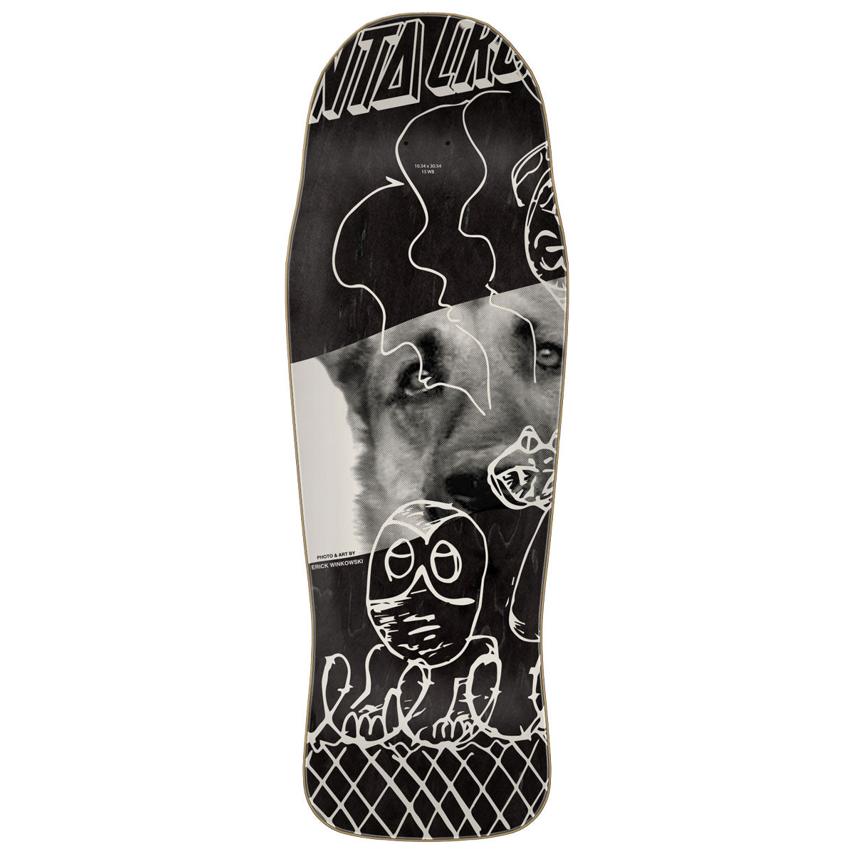Santa Cruz Winkowski Tribute Pro Shaped Skateboard Deck - 10.34