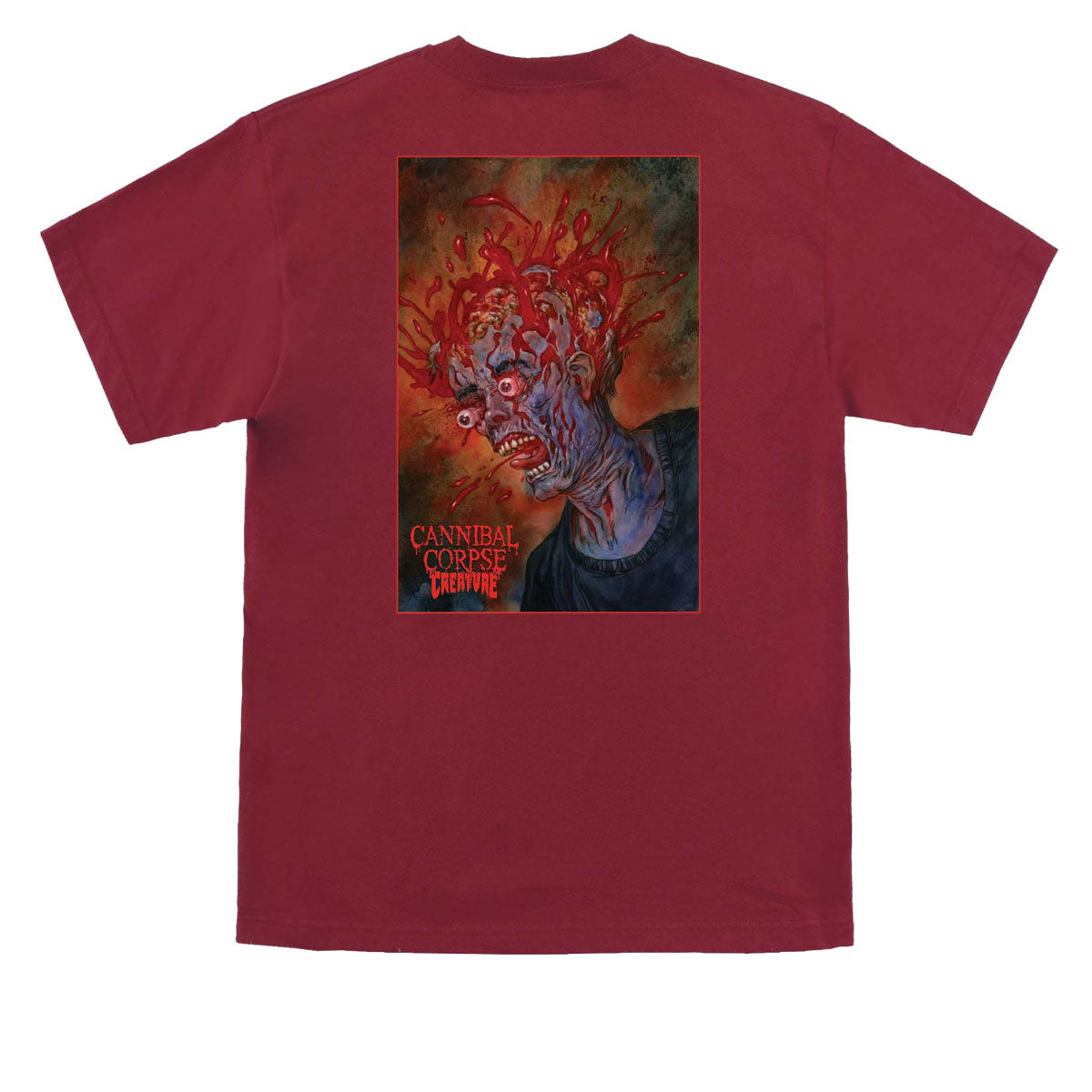 Creature x Cannibal Corpse T-Shirt - Cardinal Red image 2